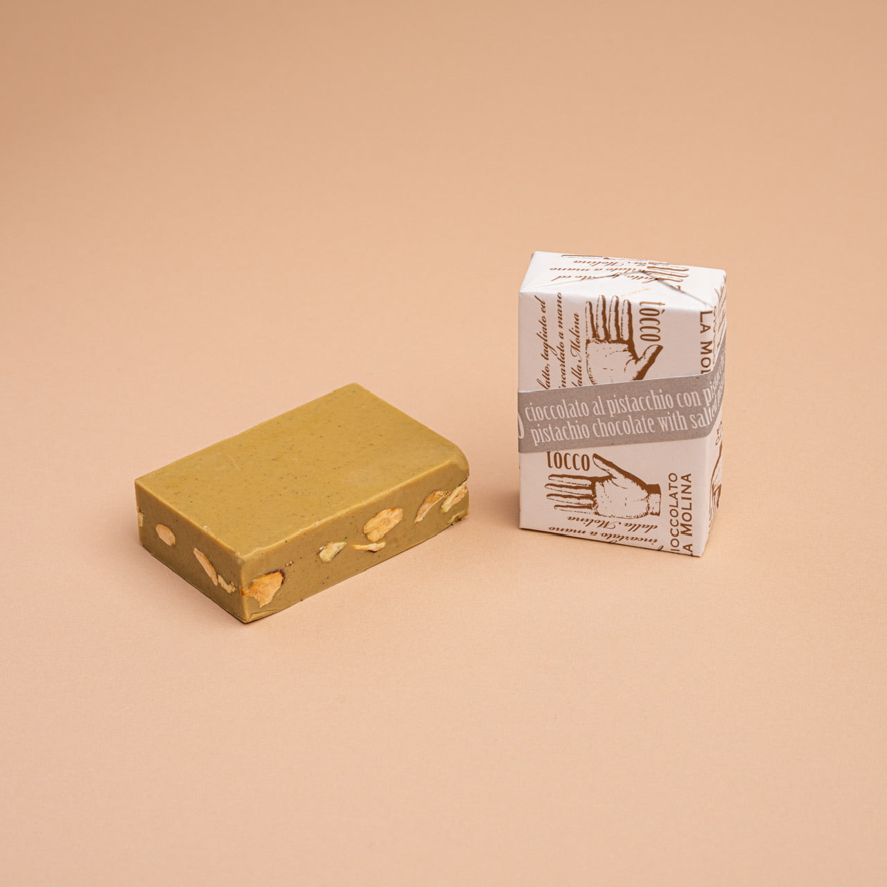 LA MOLINA Tocco White Gianduja with Salted Pistachios 100gr