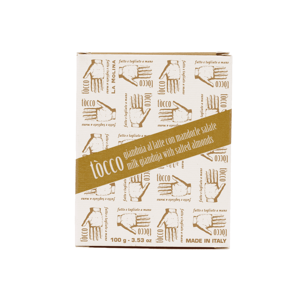 LA MOLINA Tocco Milk Gianduja with Salted Almonds 100gr